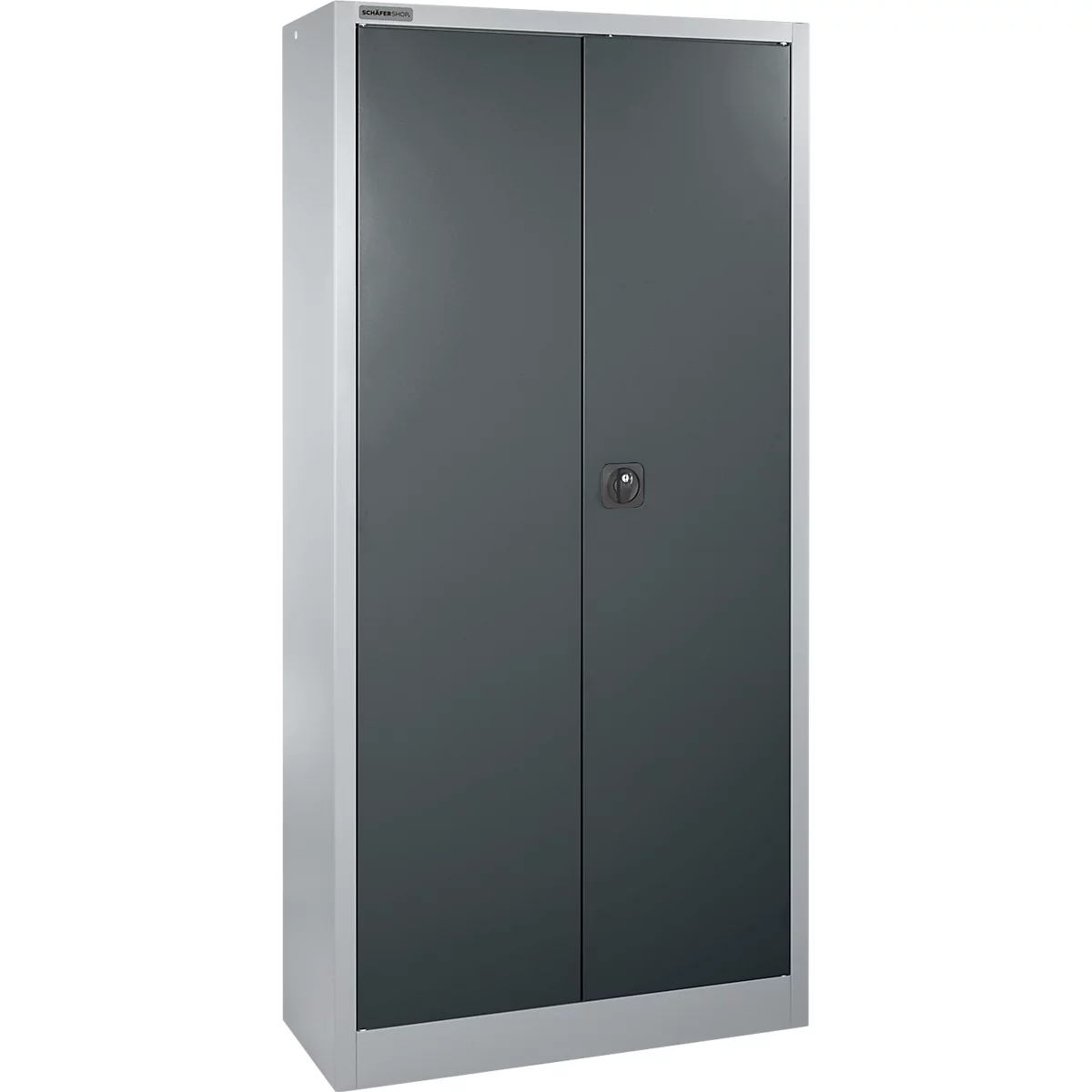 Schäfer Shop Select Armoire à matériel MSI 2409, acier, 6 tablettes, L 950 x P 400 x H 1935 mm, blanc aluminium/gris anthracite 