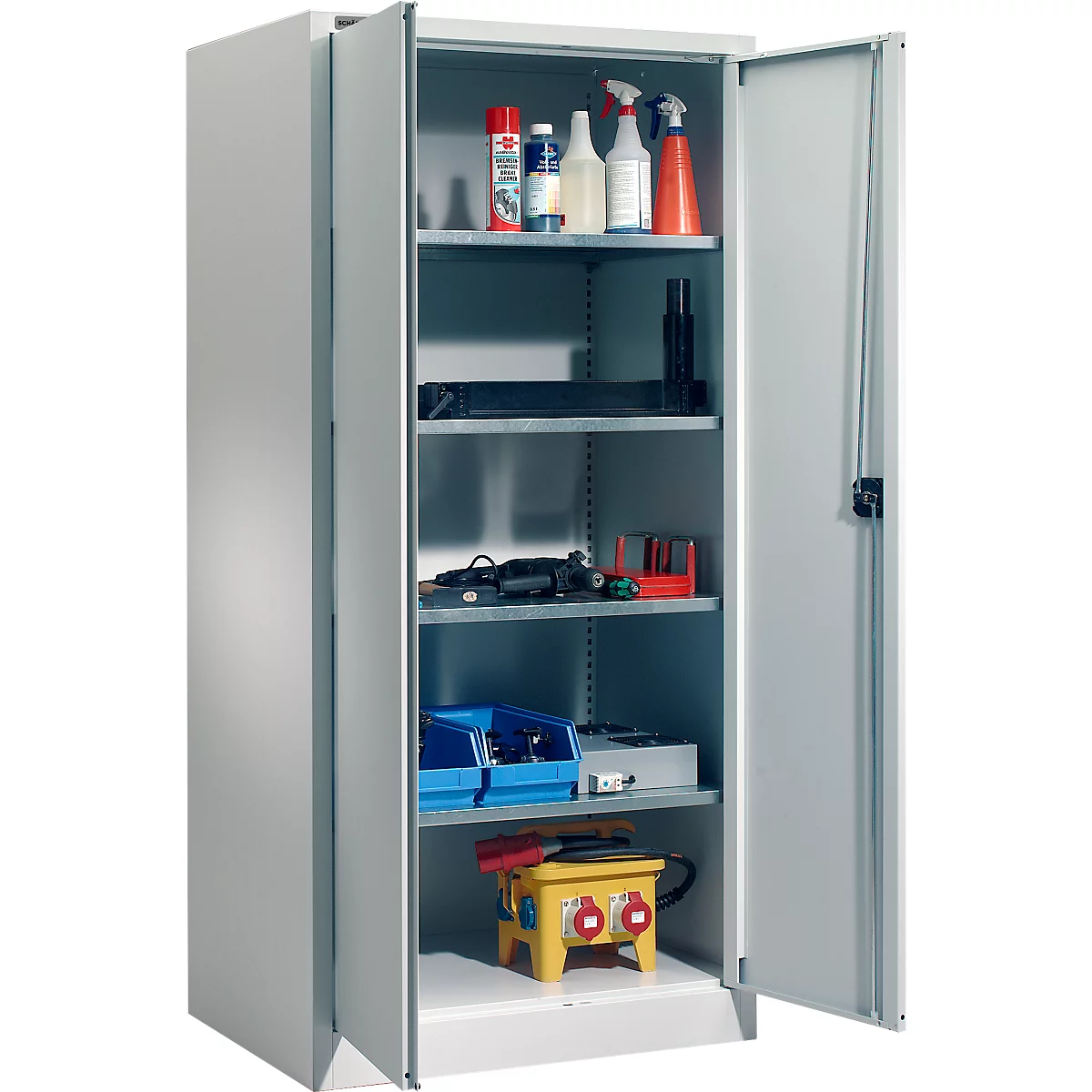 Schäfer Shop Select Armoire à matériel MSI 2509 S, modèle renforcé, jusqu'à 100 kg/tablette, L 950 x P 500 x H 1935 mm, vers. variantes de couleurs 