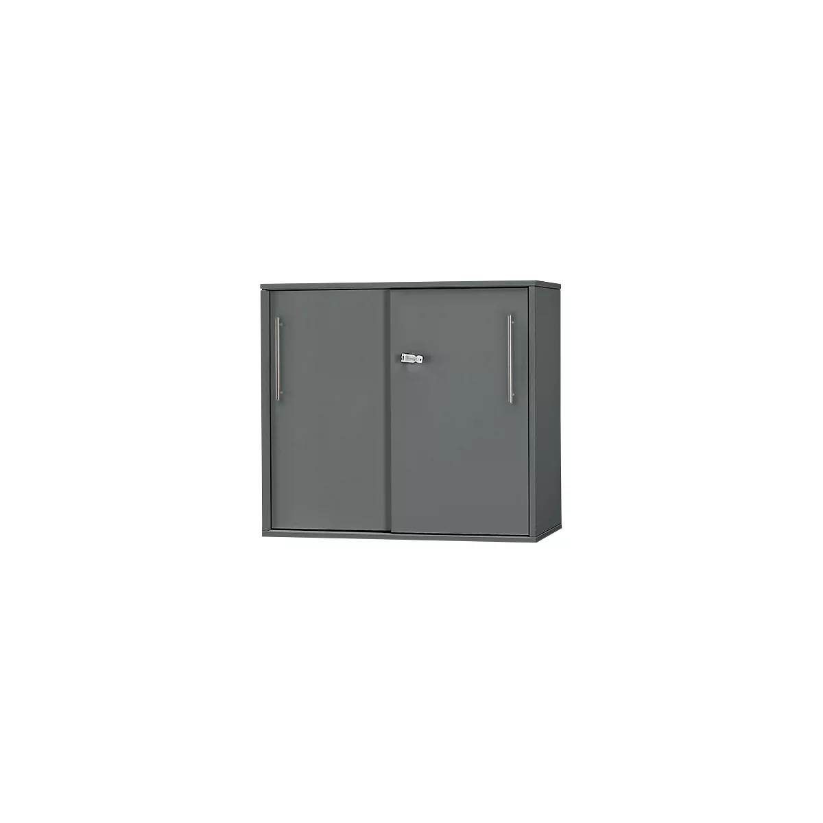 Schäfer Shop Select Armoire à portes coulissantes à poser/relever Start Off, à hauteur de table, verrouillable, L 800 x P 420 x H 726 mm, graphite/graphite 