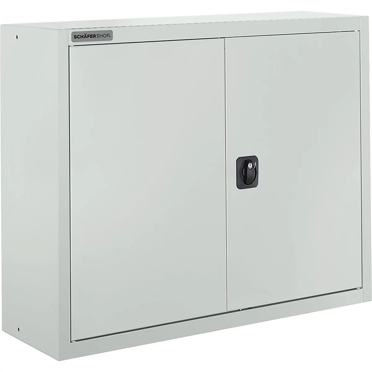 Schäfer Shop Select Armoire à poser MS 8408i, L 800 x P 400 x H 800 mm, 1 fond, acier, gris clair RAL 7035/gris clair RAL 7035