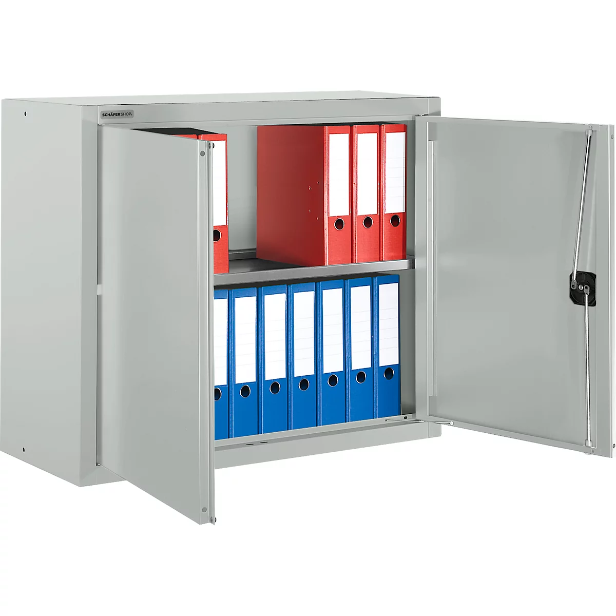 Schäfer Shop Select Armoire à poser MS 8409i, L 950 x P 400 x H 800 mm, 1 fond, acier, gris clair RAL 7035/gris clair RAL 7035