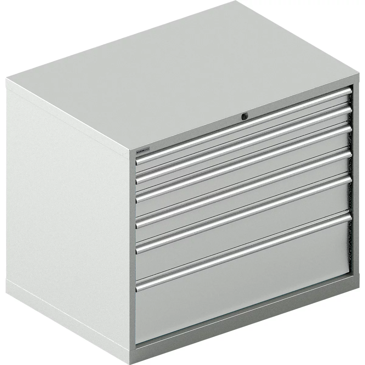 Schäfer Shop Select Armoire à tiroirs 64-36, 7 tiroirs, jusqu'à 200 kg, L 1193 x P 725 x H 1000 mm, gris clair