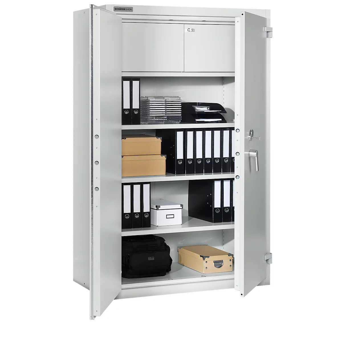 Schäfer Shop Select Armoire coffre fort FAS 1/12, à portes battantes, L 1290 x P 500 x H 1950 mm, avec compartiment intérieur