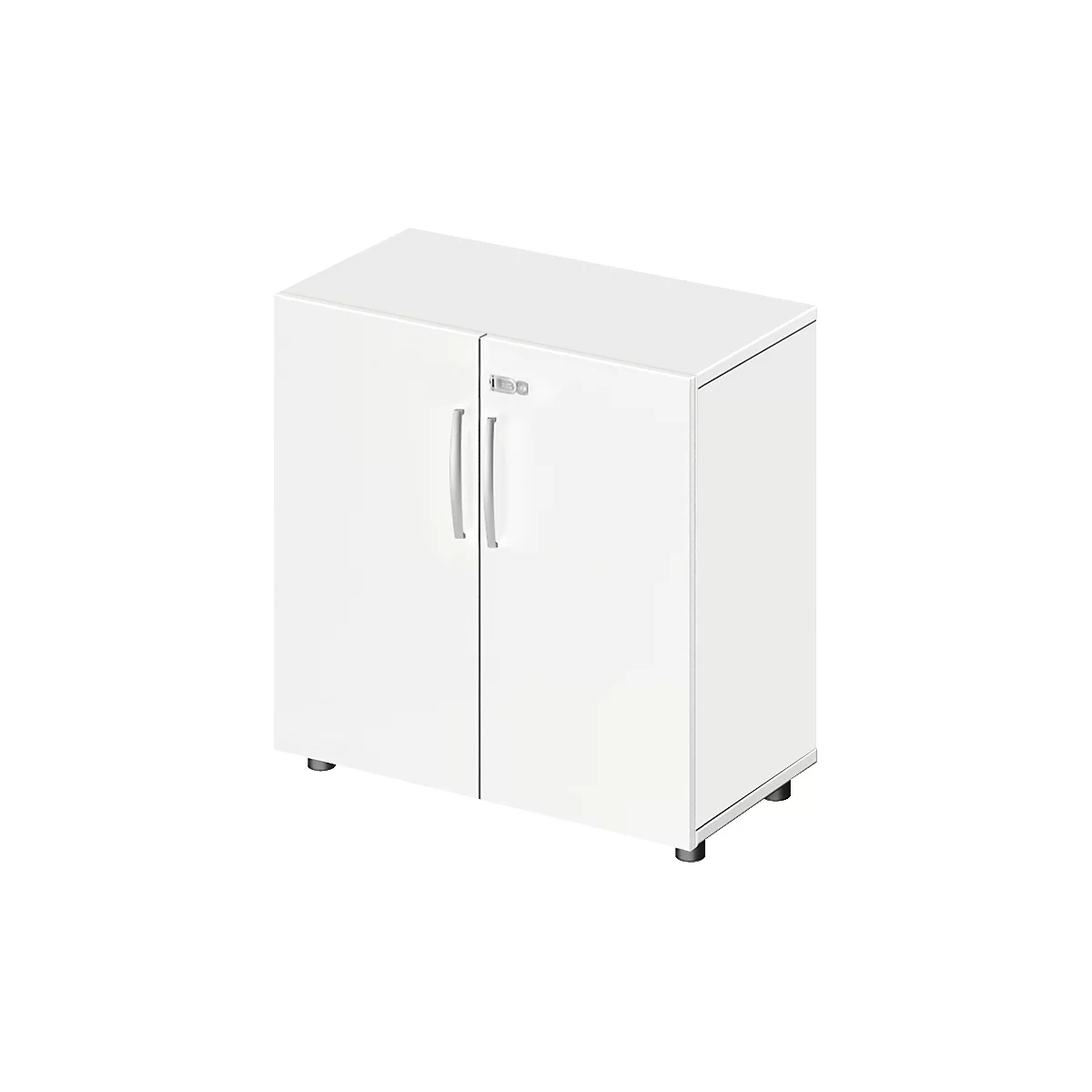 Schäfer Shop Select Armoire LOGIN, 2 hauteurs de classeurs, L 800 x P 420 x H 788 mm, blanc/blanc