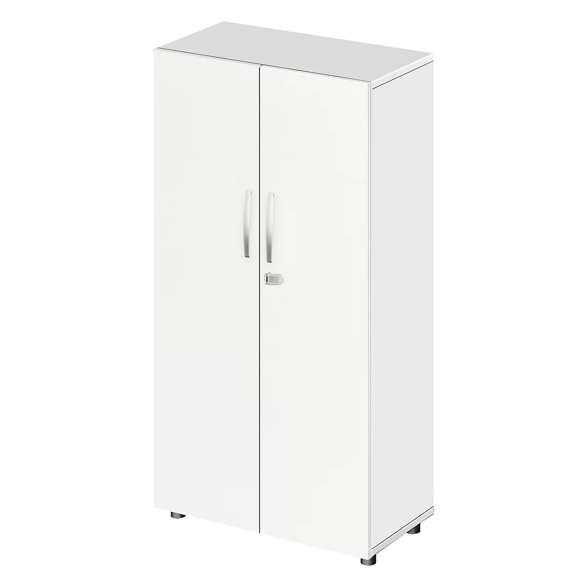 Schäfer Shop Select Armoire LOGIN, 4 hauteurs de classeurs, L 800 x P 420 x H 1514 mm, blanc/blanc