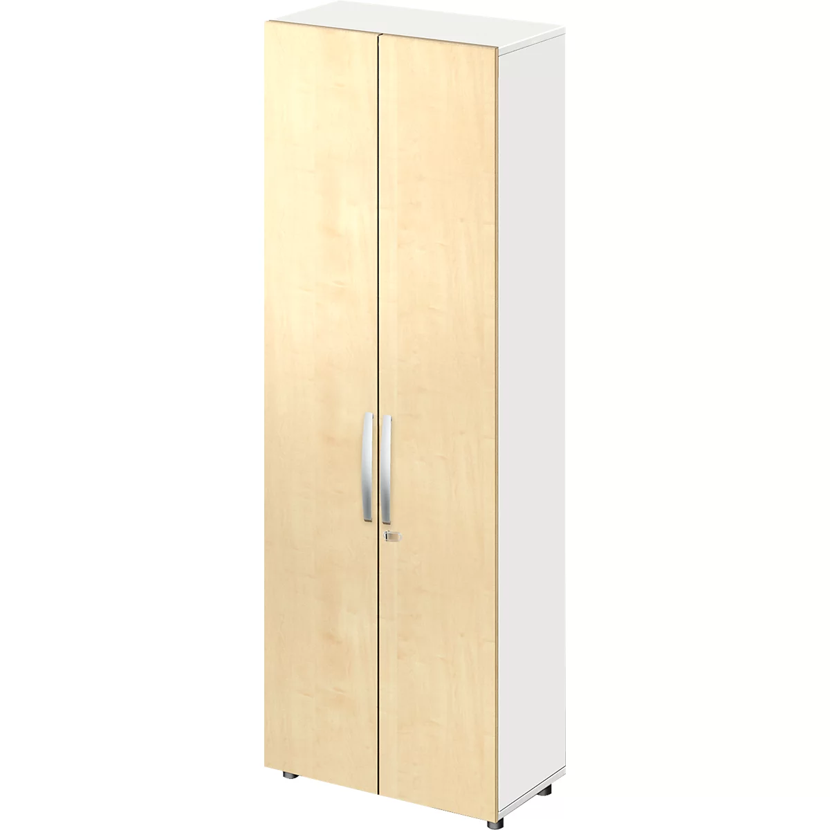 Schäfer Shop Select Armoire LOGIN, 6 hauteurs de classeurs, L 800 x P 420 x H 2240 mm, blanc/érable décor