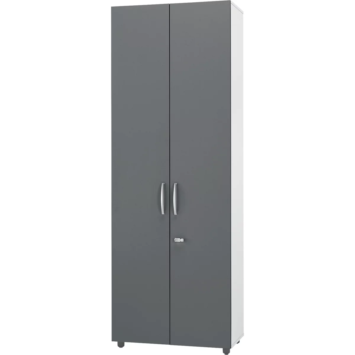 Schäfer Shop Select Armoire LOGIN, 6 hauteurs de classeurs, L 800 x P 420 x H 2240 mm, blanc/graphite