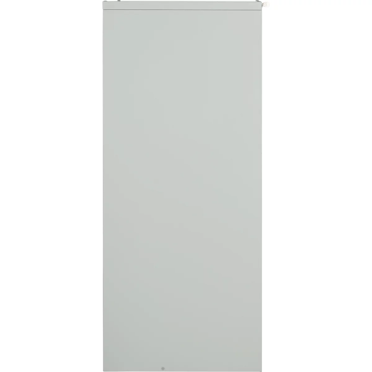 Schäfer Shop Select Armoire pour dossiers suspendus L 780 x P 580 x H 1350 mm, tôle d'acier gris clair, 4 tiroirs à deux voies + 50 dossiers suspendus DIN A4, bleu
