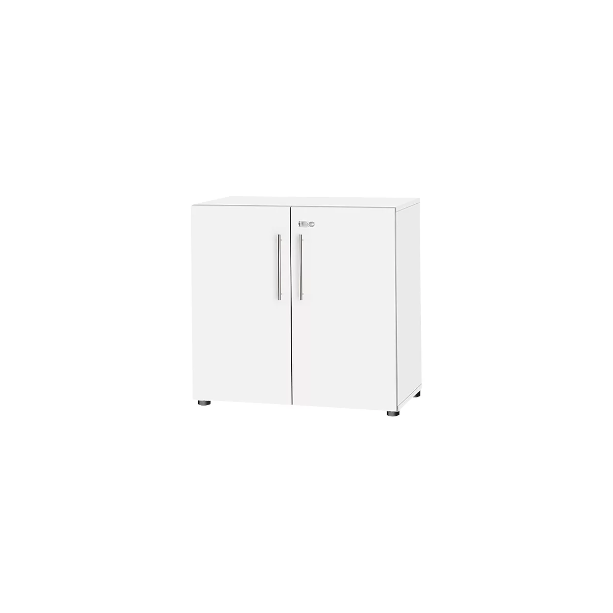 Schäfer Shop Select Armoire Start Off, 2 HC, verrouillable, l. 800 x P 420 x H 744 mm, bois, blanc/blanc 
