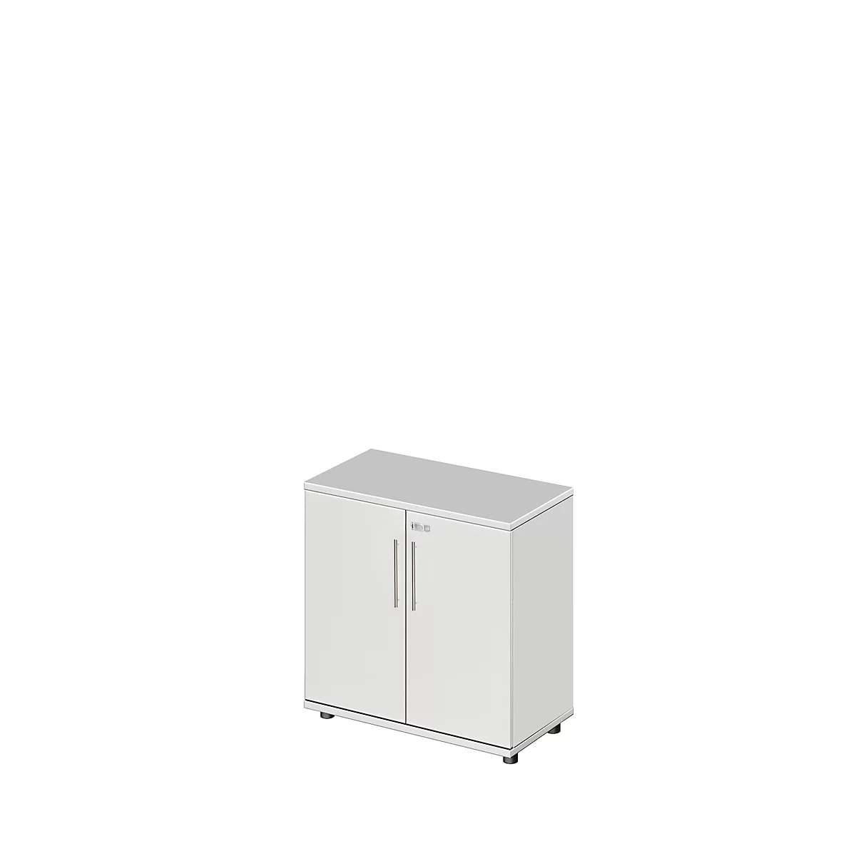 Schäfer Shop Select Armoire Start Off, 2 HC, verrouillable, l. 800 x P 420 x H 744 mm, bois, gris clair/gris clair 