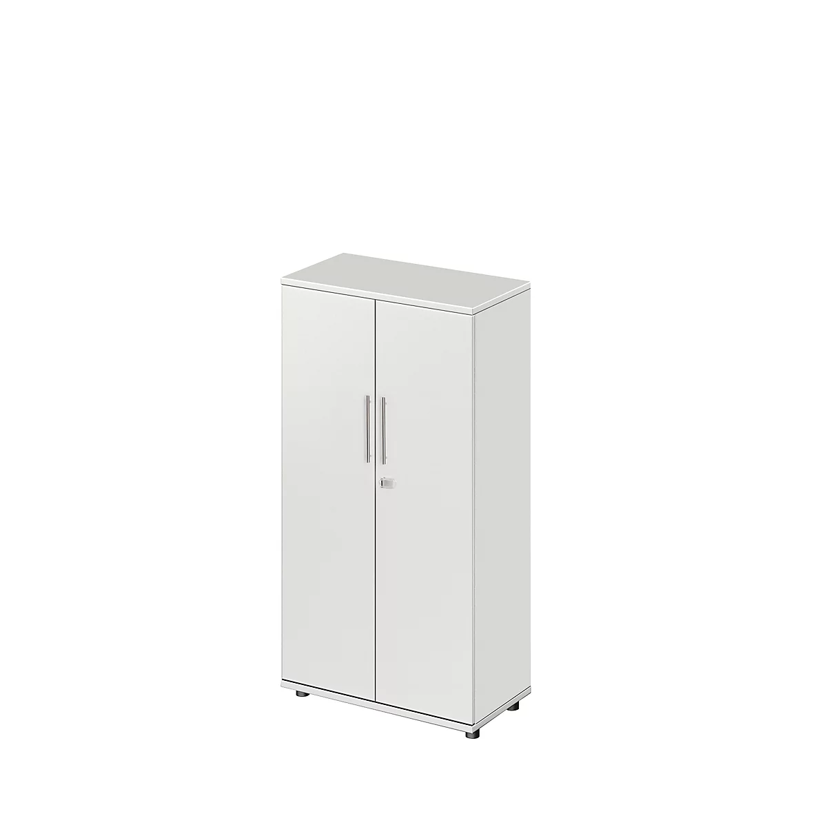 Schäfer Shop Select Armoire Start Off, 4 HC, verrouillable, l. 800 x P 420 x H 1470 mm, bois, gris clair/gris clair 