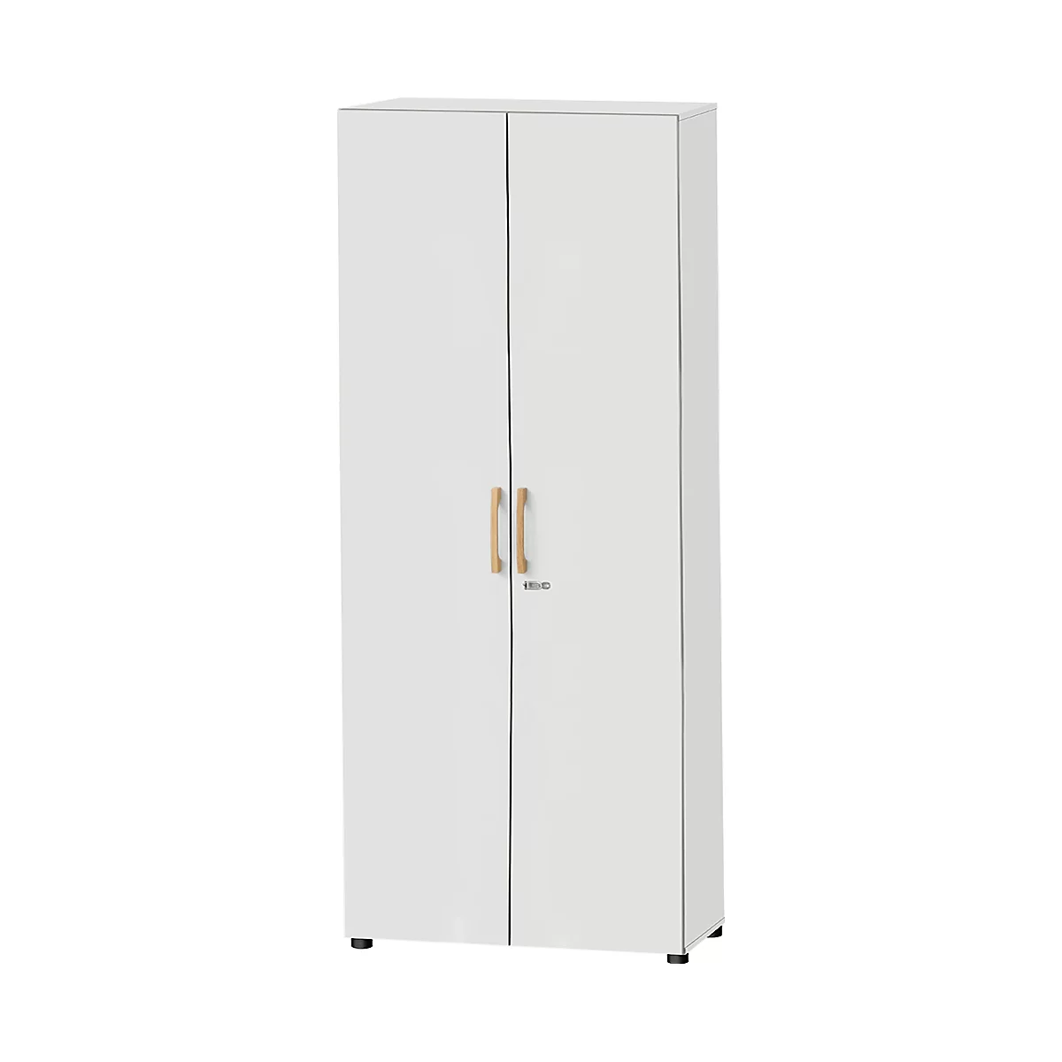 Schäfer Shop Select Armoire Start Off Wood, 6 HC, verrouillable, L 800 x P 420 x H 2240 mm, bois, gris clair