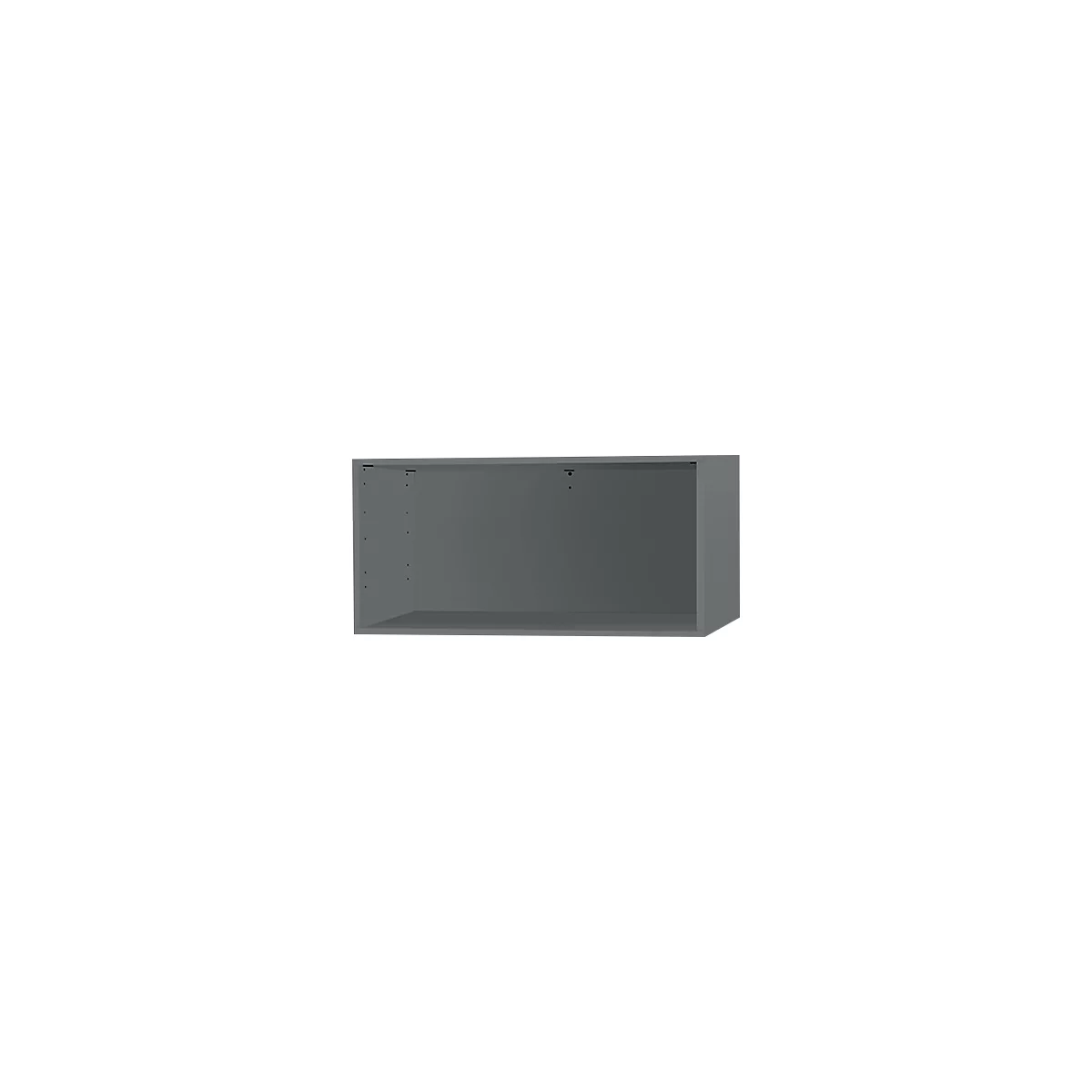 Schäfer Shop Select Aufsatzregal, 1 OH, B 800 x T 420 x H 372 mm, Holz, graphit