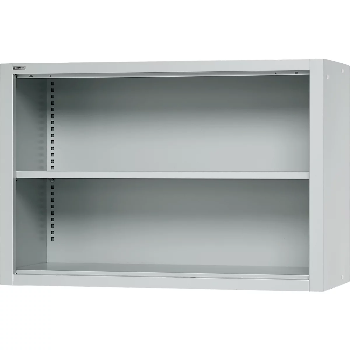 Schäfer Shop Select Aufsatzregal MS, 2 OH, B 1200 x T 400 x H 800 mm, Stahlblech, Lichtgrau