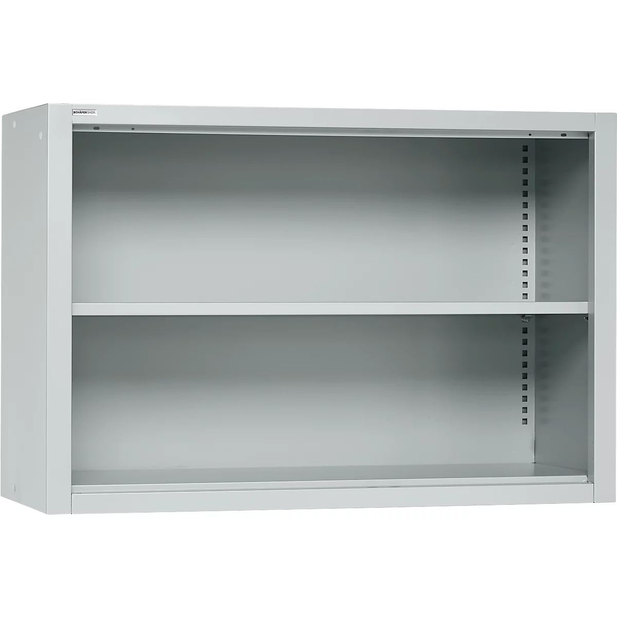 Schäfer Shop Select Aufsatzregal MS, 2 OH, B 1200 x T 400 x H 800 mm, Stahlblech, Lichtgrau