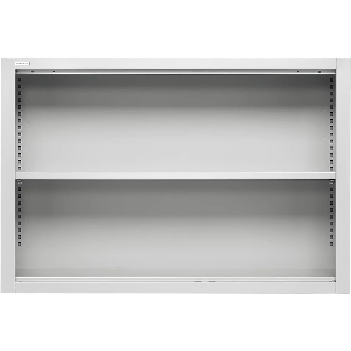 Schäfer Shop Select Aufsatzregal MS, 2 OH, B 1200 x T 400 x H 800 mm, Stahlblech, Lichtgrau
