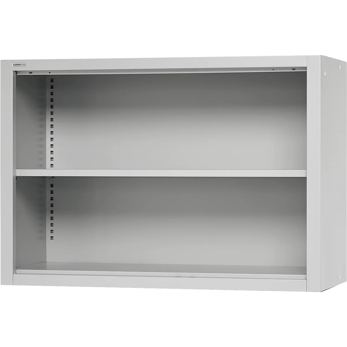 Schäfer Shop Select Aufsatzregal MS, 2 OH, B 1200 x T 400 x H 800 mm, Stahlblech, Lichtgrau