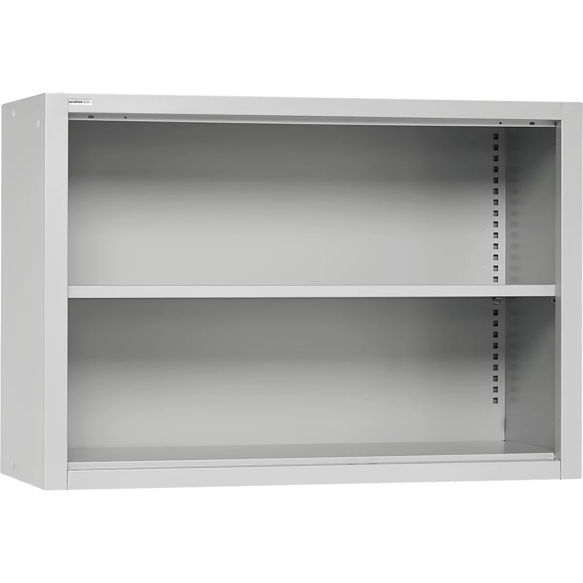 Schäfer Shop Select Aufsatzregal MS, 2 OH, B 1200 x T 400 x H 800 mm, Stahlblech, Lichtgrau