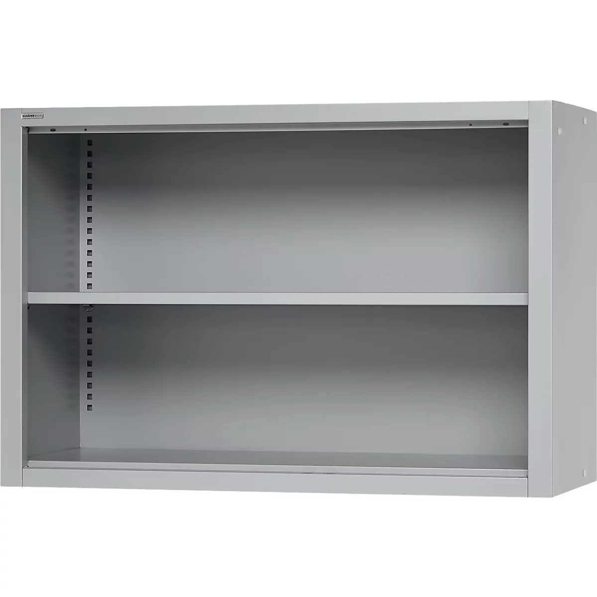 Schäfer Shop Select Aufsatzregal MS, 2 OH, B 1200 x T 400 x H 800 mm, Stahlblech, Weissaluminium