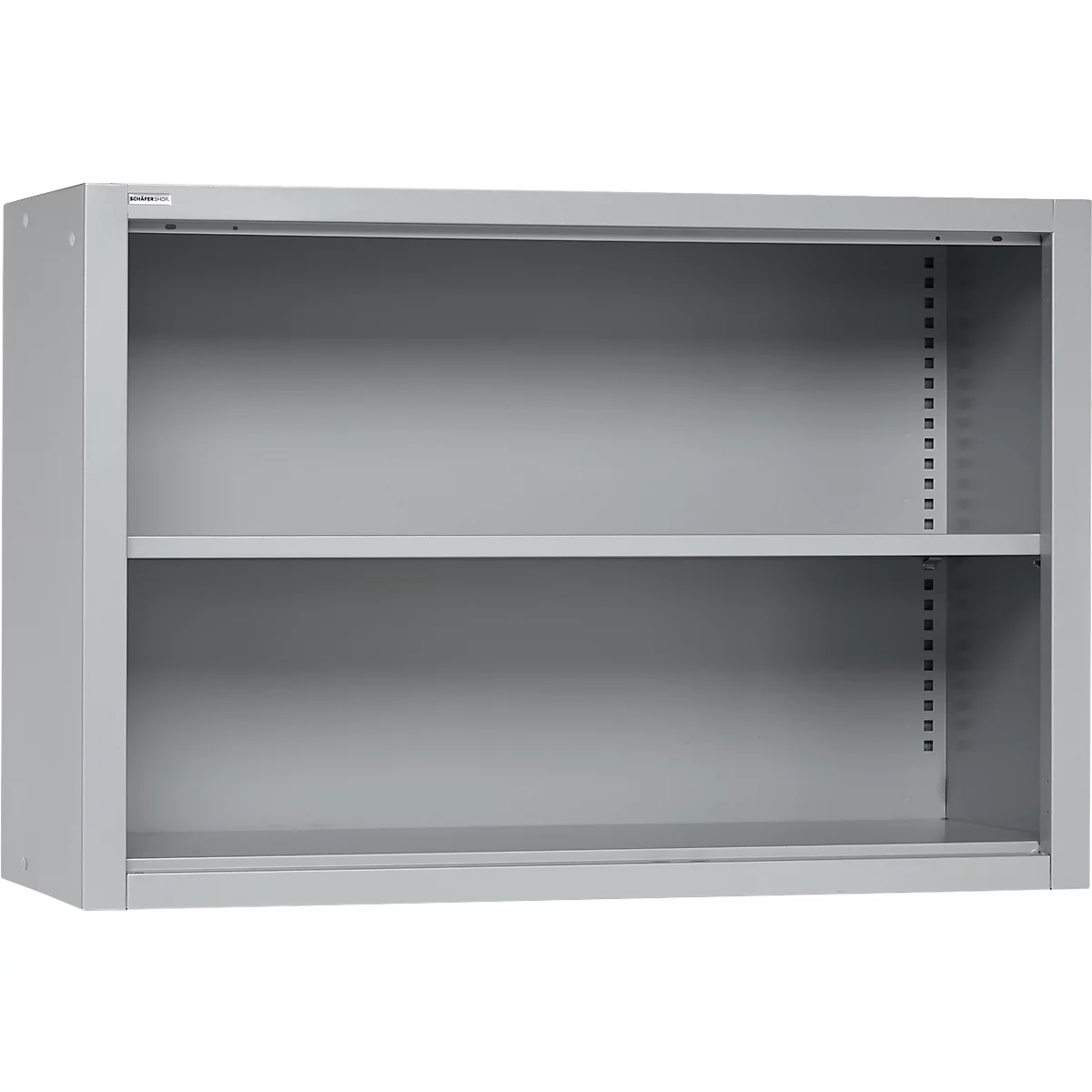 Schäfer Shop Select Aufsatzregal MS, 2 OH, B 1200 x T 400 x H 800 mm, Stahlblech, Weissaluminium