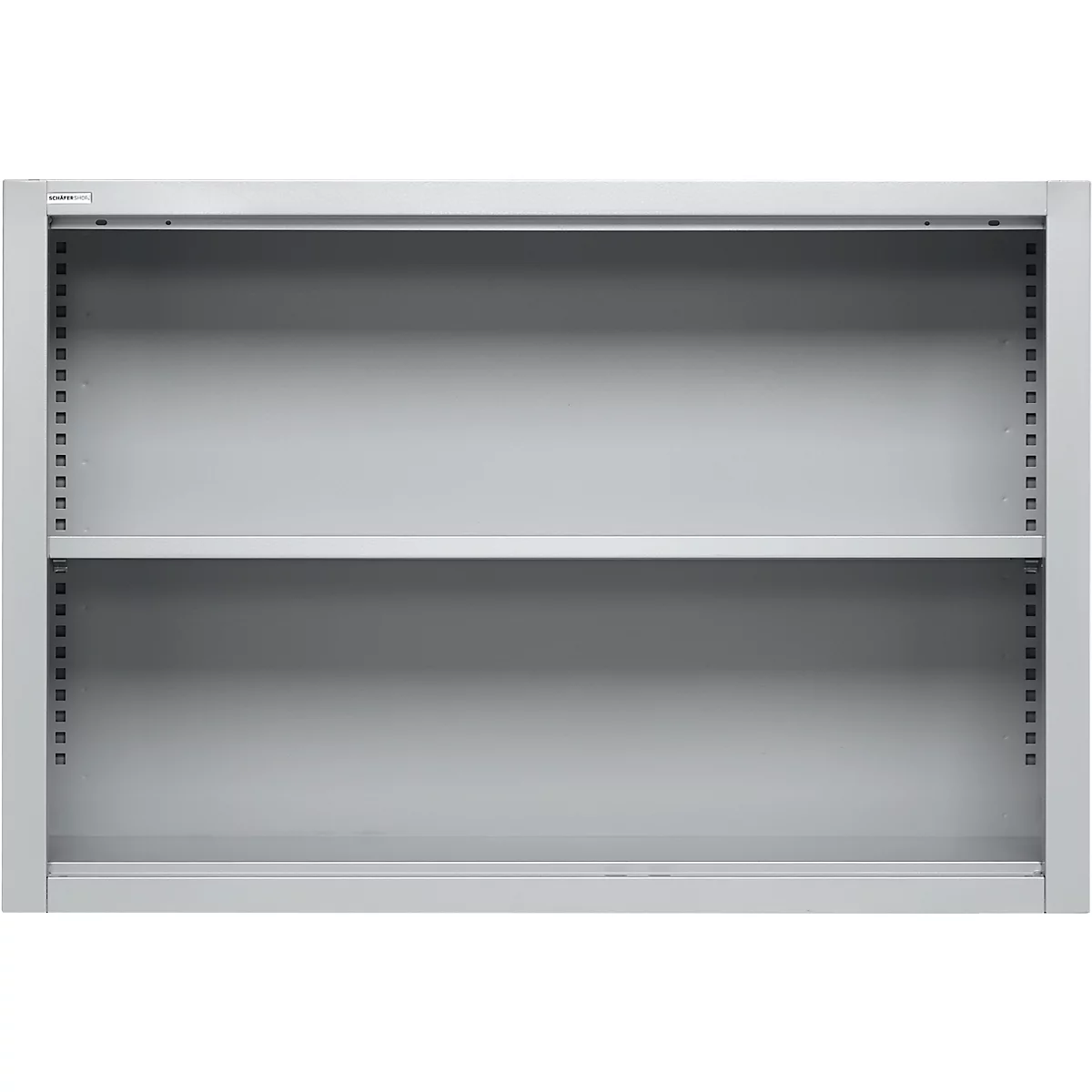 Schäfer Shop Select Aufsatzregal MS, 2 OH, B 1200 x T 400 x H 800 mm, Stahlblech, Weißaluminium