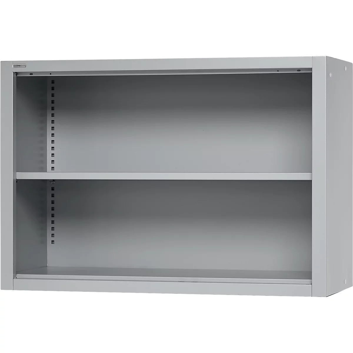 Schäfer Shop Select Aufsatzregal MS, 2 OH, B 1200 x T 400 x H 800 mm, Stahlblech, Weißaluminium