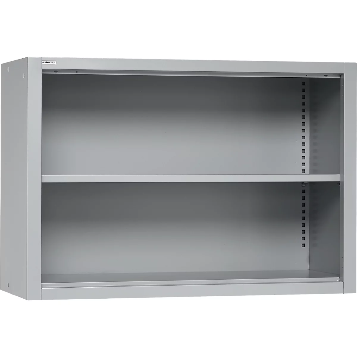 Schäfer Shop Select Aufsatzregal MS, 2 OH, B 1200 x T 400 x H 800 mm, Stahlblech, Weißaluminium