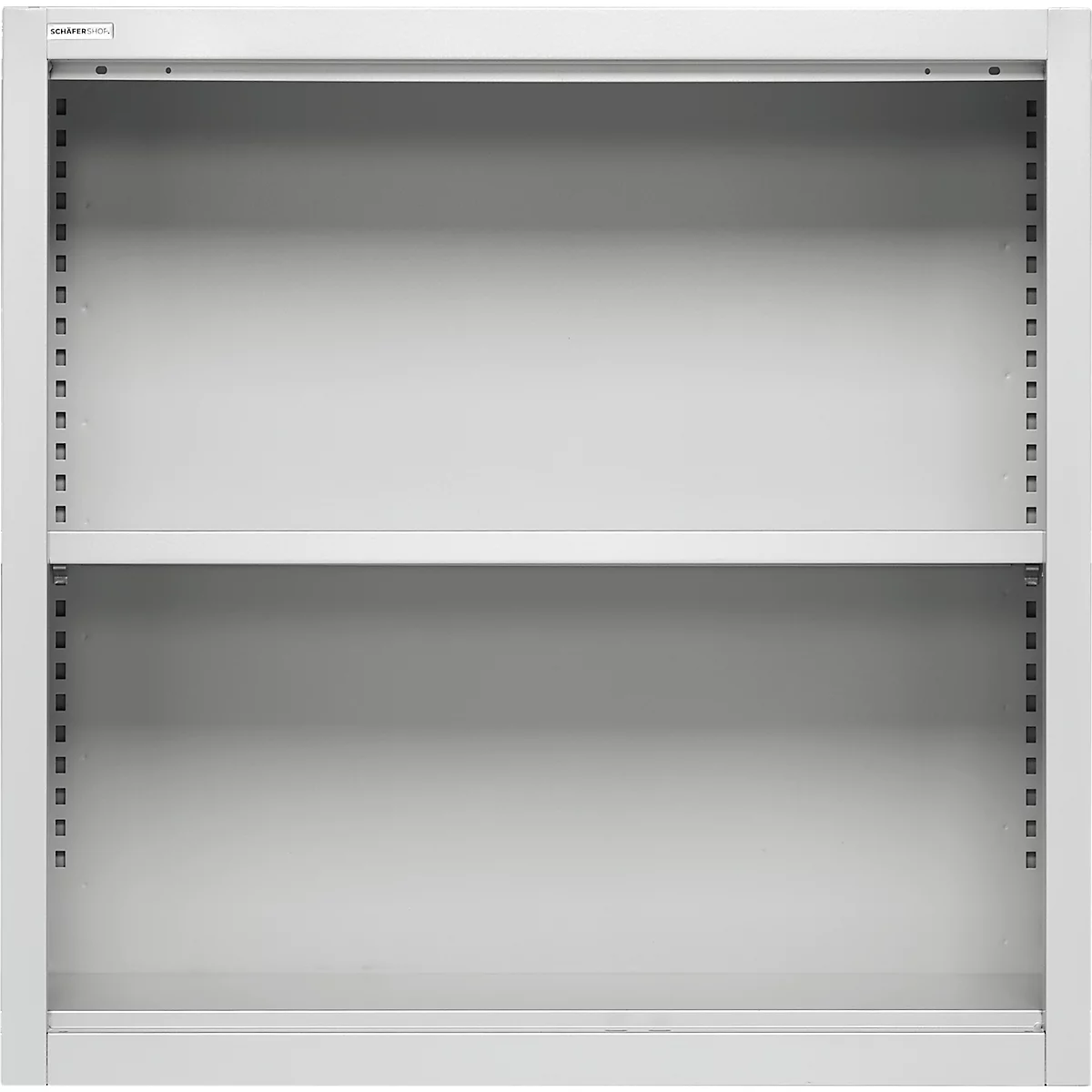 Schäfer Shop Select Aufsatzregal MS, 2 OH, B 800 x T 400 x H 800 mm, Stahlblech, Lichtgrau