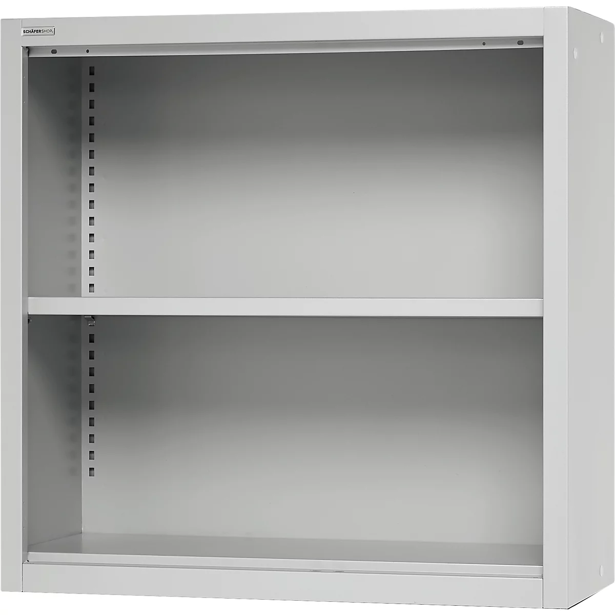 Schäfer Shop Select Aufsatzregal MS, 2 OH, B 800 x T 400 x H 800 mm, Stahlblech, Lichtgrau