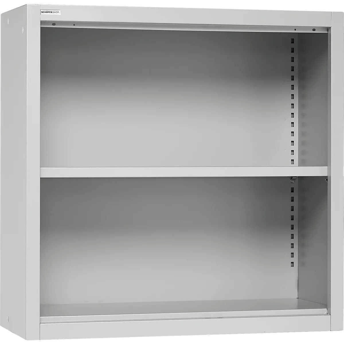 Schäfer Shop Select Aufsatzregal MS, 2 OH, B 800 x T 400 x H 800 mm, Stahlblech, Lichtgrau