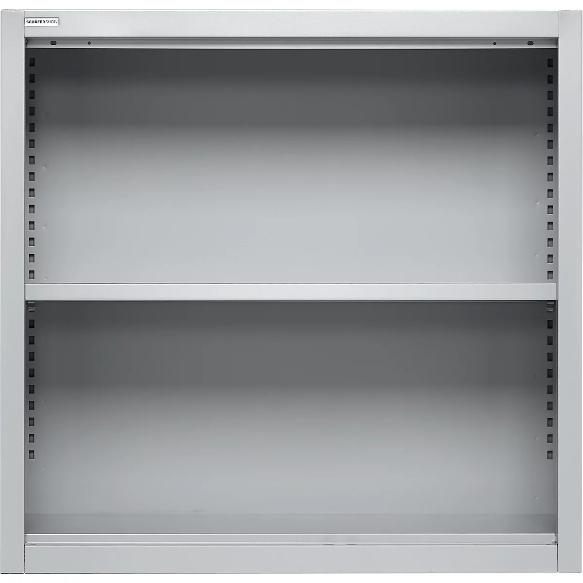 Schäfer Shop Select Aufsatzregal MS, 2 OH, B 800 x T 400 x H 800 mm, Stahlblech, Weissaluminium
