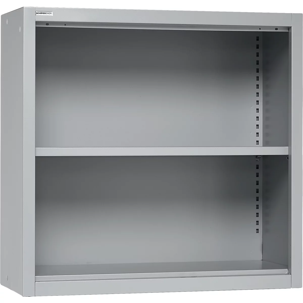 Schäfer Shop Select Aufsatzregal MS, 2 OH, B 800 x T 400 x H 800 mm, Stahlblech, Weissaluminium