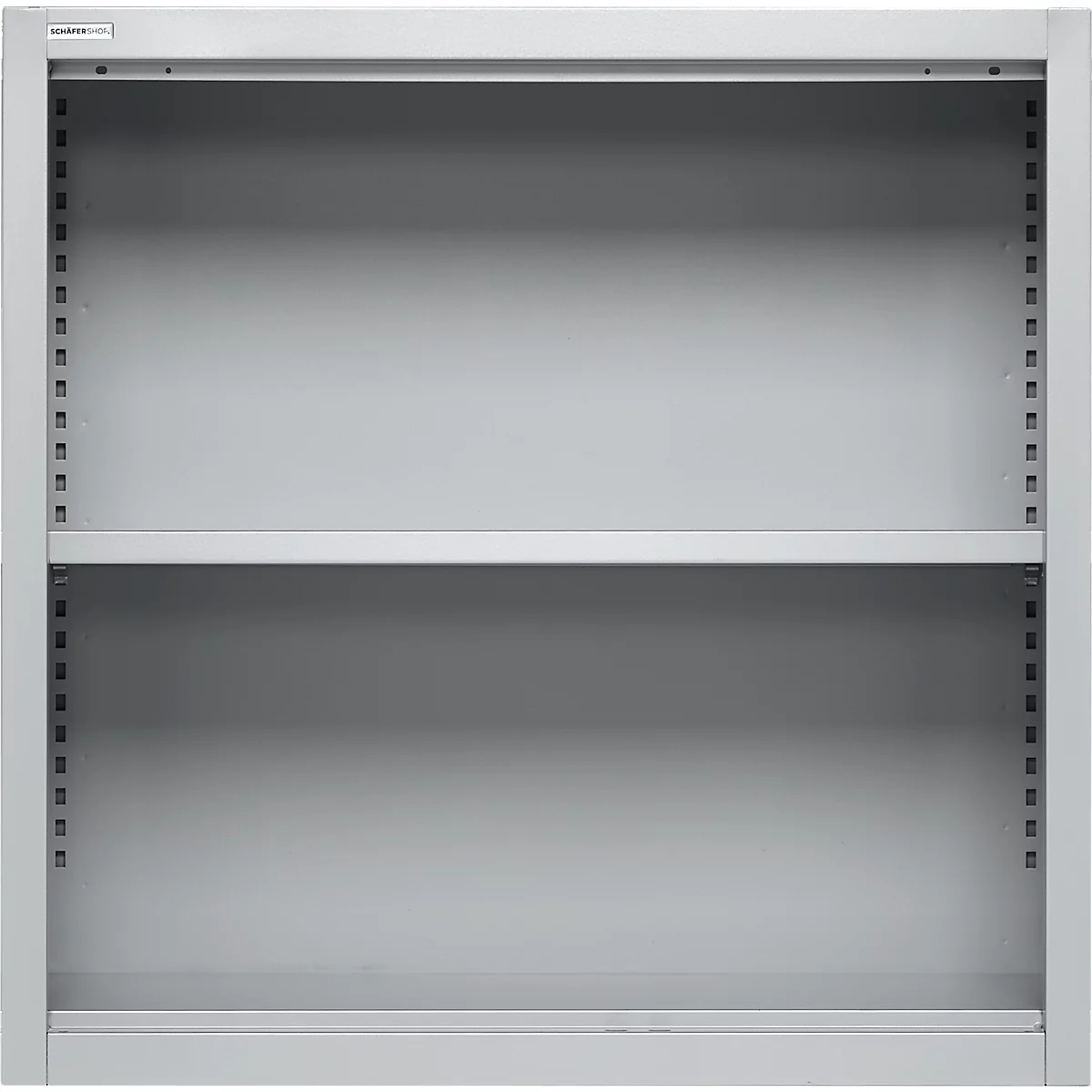 Schäfer Shop Select Aufsatzregal MS, 2 OH, B 800 x T 400 x H 800 mm, Stahlblech, Weißaluminium