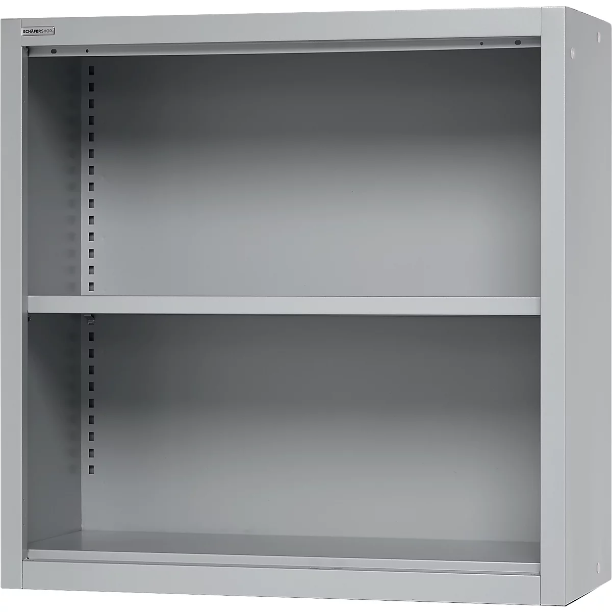 Schäfer Shop Select Aufsatzregal MS, 2 OH, B 800 x T 400 x H 800 mm, Stahlblech, Weißaluminium