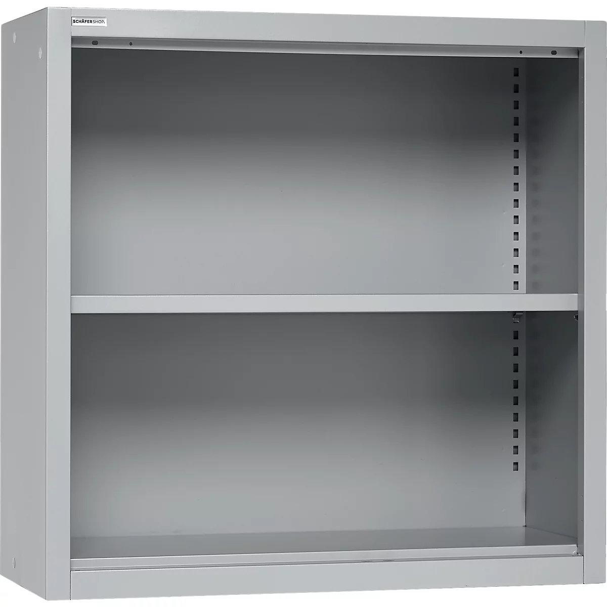 Schäfer Shop Select Aufsatzregal MS, 2 OH, B 800 x T 400 x H 800 mm, Stahlblech, Weißaluminium