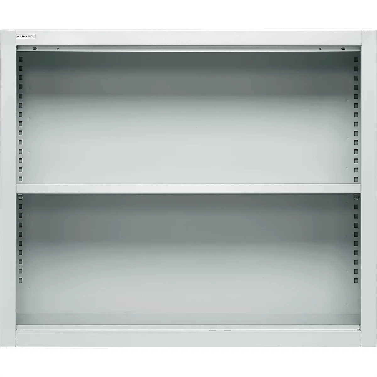 Schäfer Shop Select Aufsatzregal MS, 2 OH, B 950 x T 400 x H 800 mm, Stahlblech, Lichtgrau