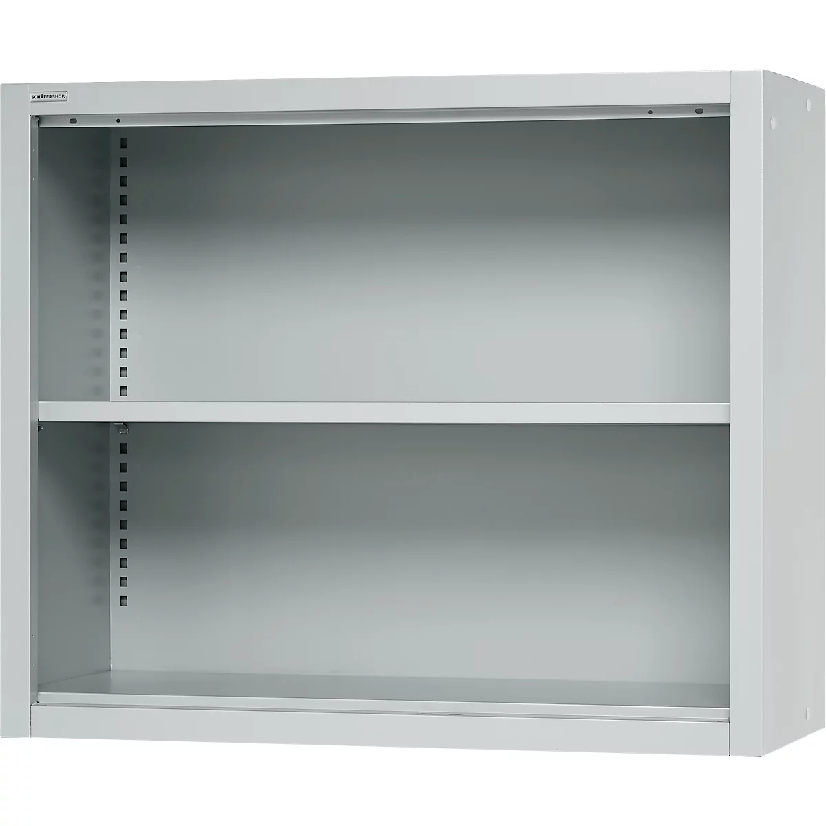 Schäfer Shop Select Aufsatzregal MS, 2 OH, B 950 x T 400 x H 800 mm, Stahlblech, Lichtgrau