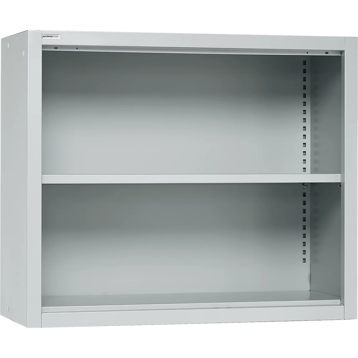 Schäfer Shop Select Aufsatzregal MS, 2 OH, B 950 x T 400 x H 800 mm, Stahlblech, Lichtgrau