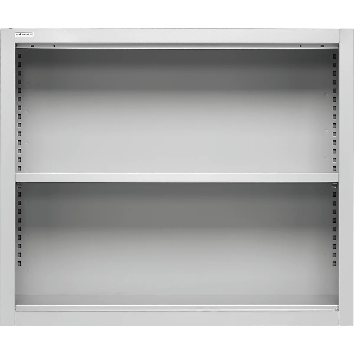 Schäfer Shop Select Aufsatzregal MS, 2 OH, B 950 x T 400 x H 800 mm, Stahlblech, Lichtgrau