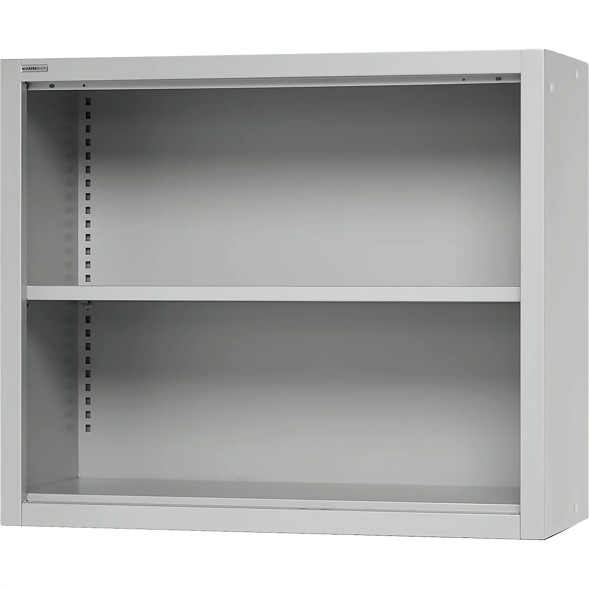 Schäfer Shop Select Aufsatzregal MS, 2 OH, B 950 x T 400 x H 800 mm, Stahlblech, Lichtgrau