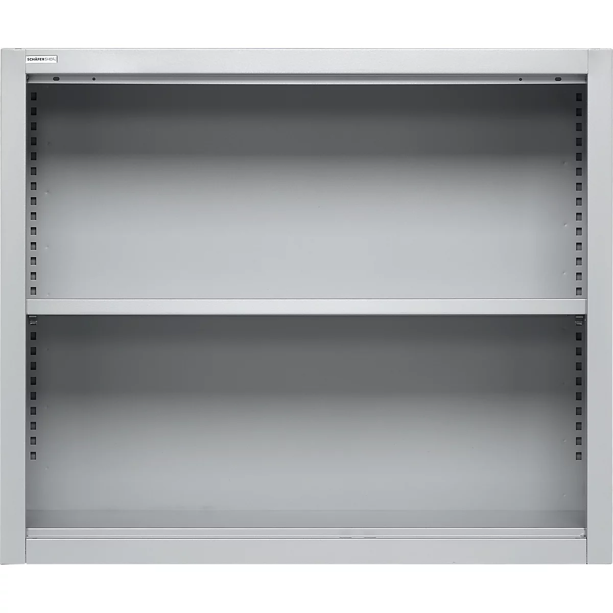 Schäfer Shop Select Aufsatzregal MS, 2 OH, B 950 x T 400 x H 800 mm, Stahlblech, Weissaluminium