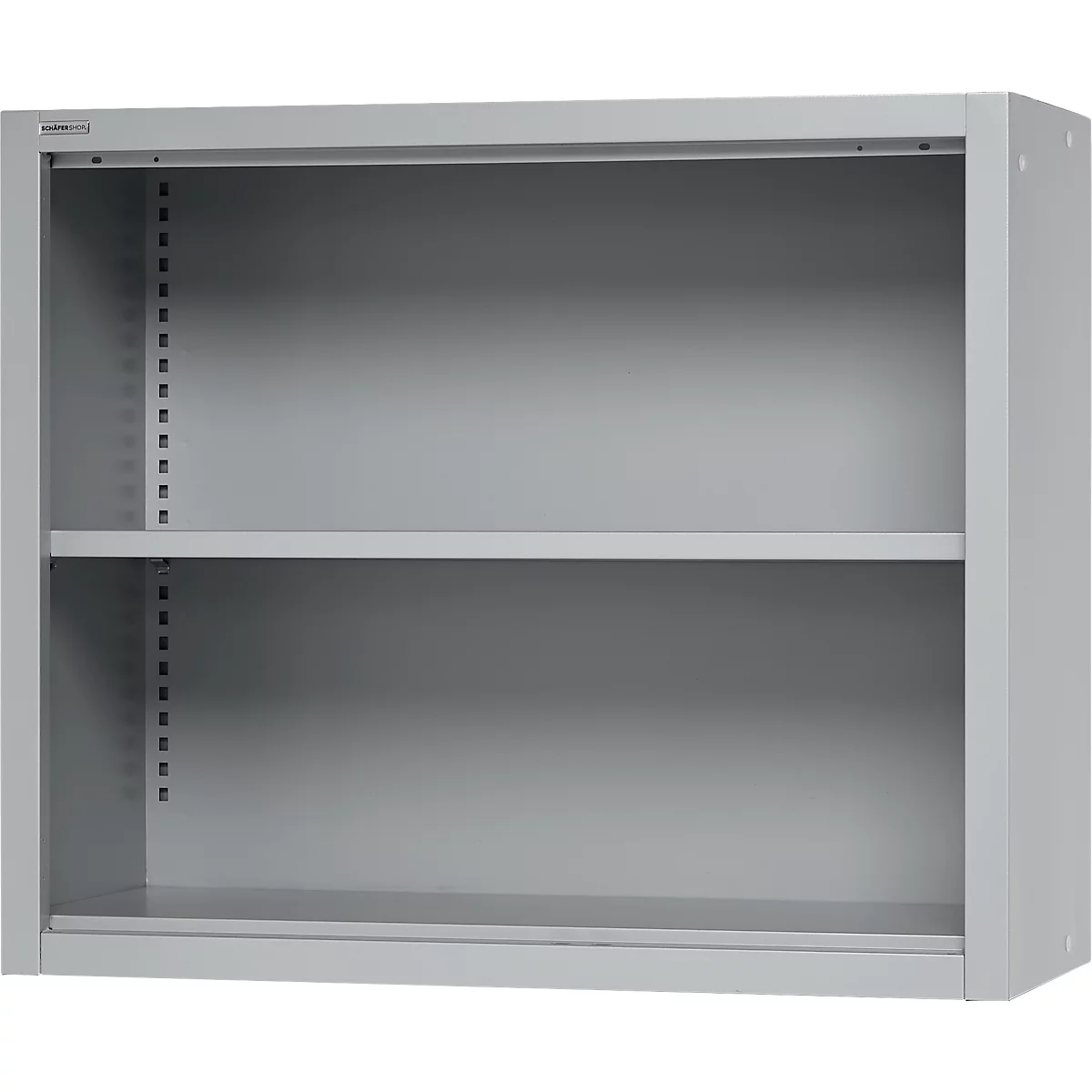Schäfer Shop Select Aufsatzregal MS, 2 OH, B 950 x T 400 x H 800 mm, Stahlblech, Weissaluminium