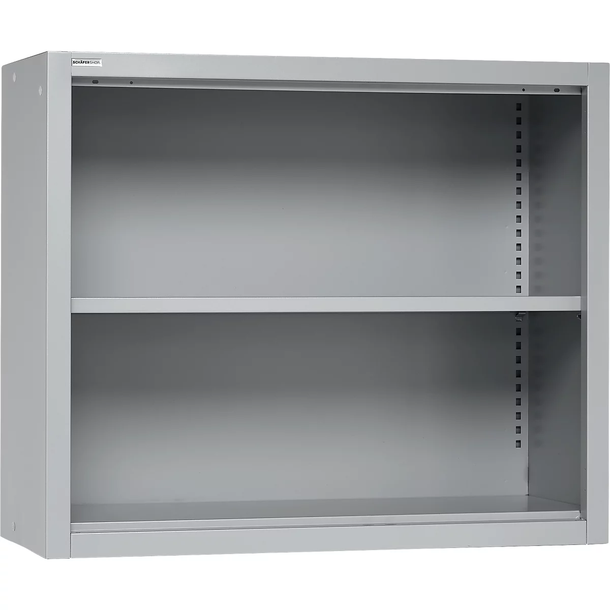 Schäfer Shop Select Aufsatzregal MS, 2 OH, B 950 x T 400 x H 800 mm, Stahlblech, Weissaluminium