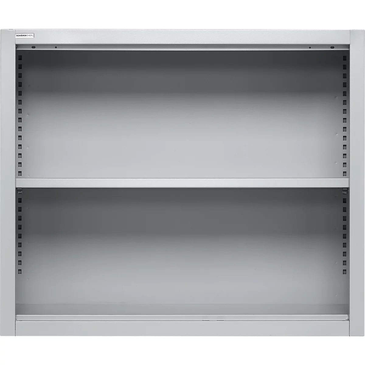 Schäfer Shop Select Aufsatzregal MS, 2 OH, B 950 x T 400 x H 800 mm, Stahlblech, Weißaluminium
