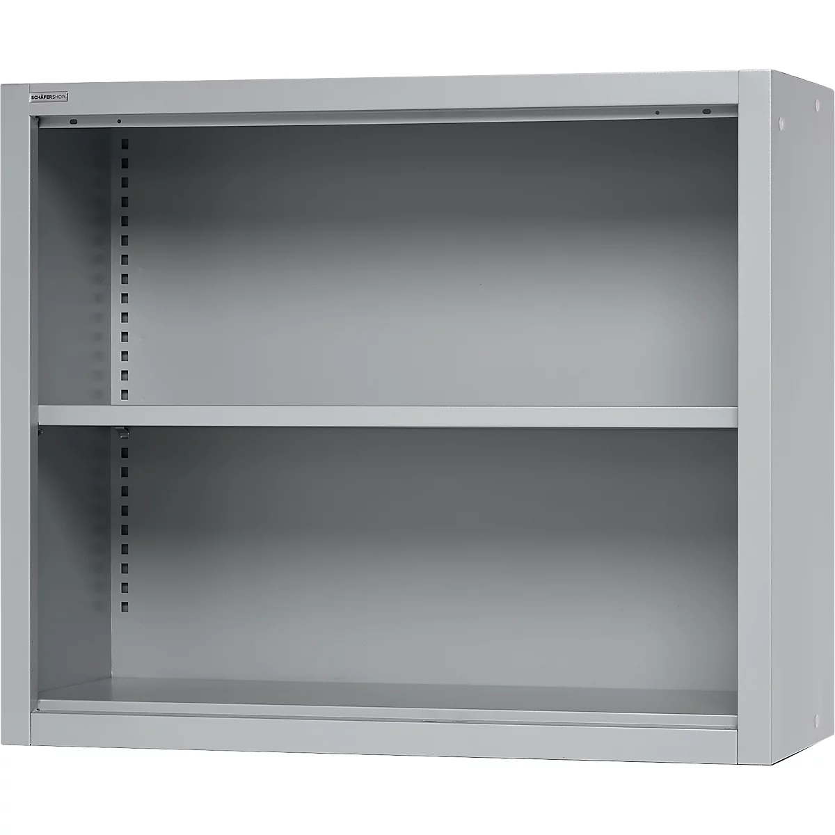 Schäfer Shop Select Aufsatzregal MS, 2 OH, B 950 x T 400 x H 800 mm, Stahlblech, Weißaluminium