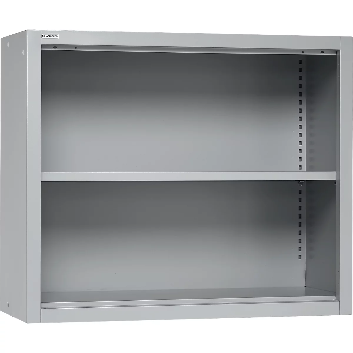Schäfer Shop Select Aufsatzregal MS, 2 OH, B 950 x T 400 x H 800 mm, Stahlblech, Weißaluminium