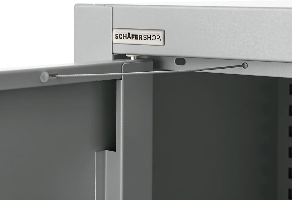 Schäfer Shop Select Aufsatzschrank, abschließbar, Höhe 800 mm, Breite 950 mm, lichtgrau RAL 7035