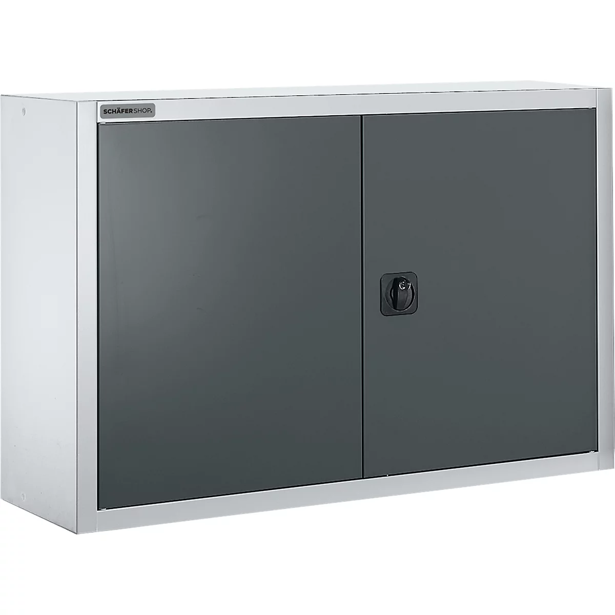 Schäfer Shop Select Aufsatzschrank MS 8409i, B 950 x T 400 x H 800 mm, 1 Boden, Stahl, weißaluminium RAL 9006/anthrazitgrau RAL 7016