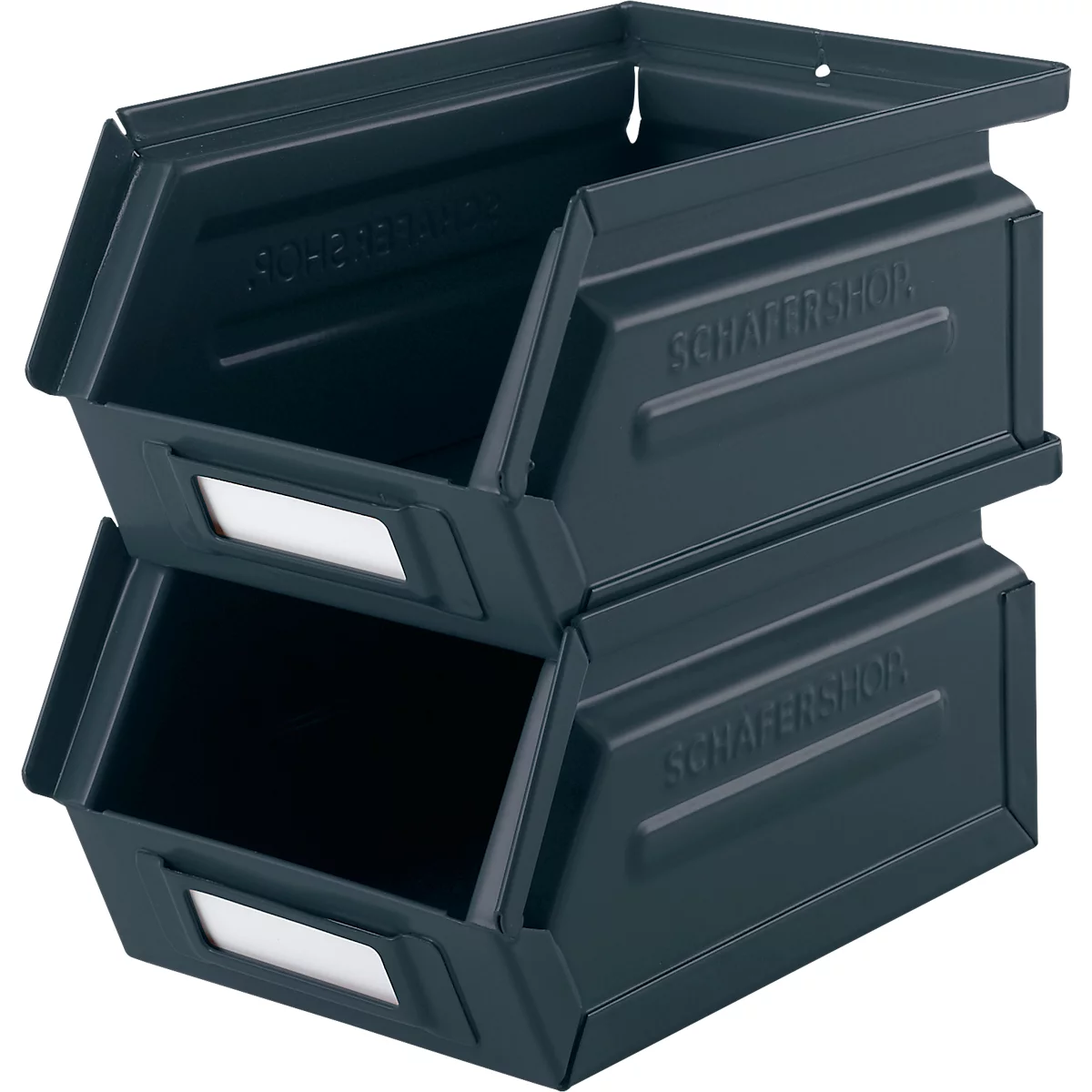 Schäfer Shop Select Bac à bec, 0,9 l, 2,5 kg, L 163 x l 102 x H 75 mm, acier, RAL 5008 (bleu gris)