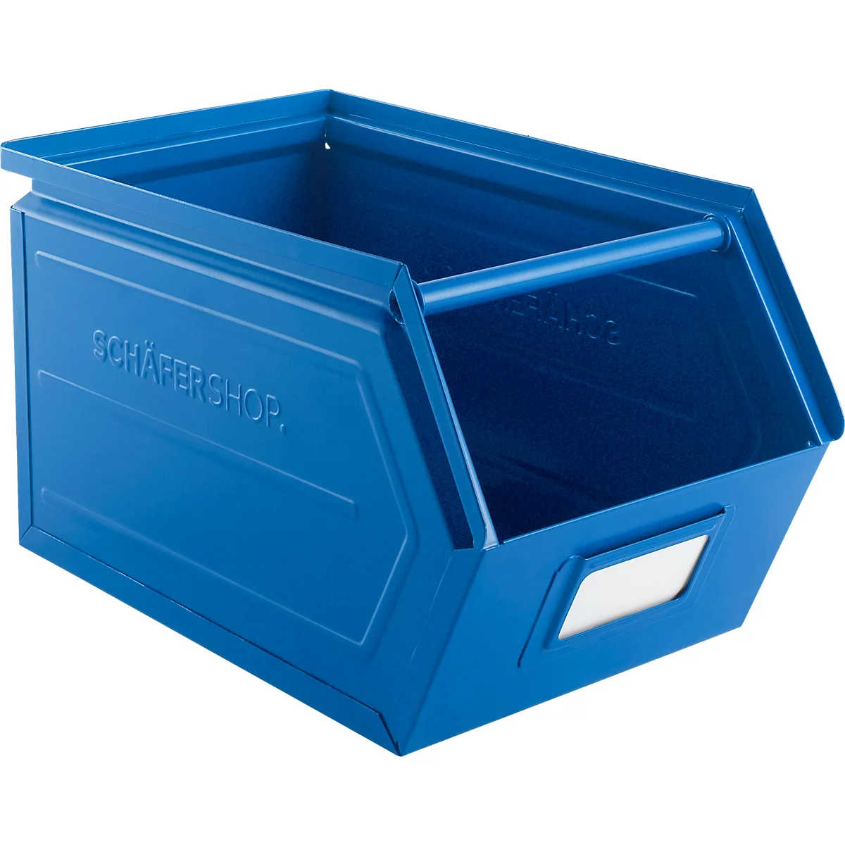 Schäfer Shop Select Bac à bec, avec barre de support, L 377 x l 211 x H 201 mm, 11,5 l, 60 kg, acier, RAL 5015 (bleu ciel)